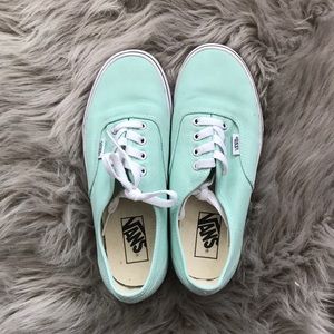 Sea-foam Green Vans, Size 7, worn once